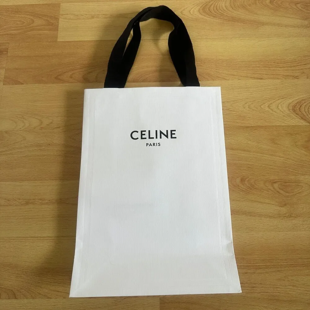 Celine Paper Shopping Bag - white medium, 13.75